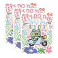 (3 Pack) Frog On Motorcycle Decals - Anxious Rider - Funny Laptop Decals - 3 Inches On Longest Side - Easy Peel & Apply - Made in USA - 3MCS8341