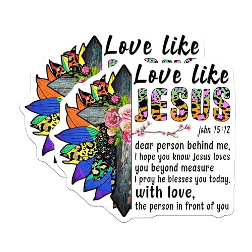 (2 Pack) Love Like Jesus Magnets - Inspirational Quote - Religious Home Decor - 5" On Longest Side - for Cars, Fridges, Toolboxes - Made in USA - MAG5644