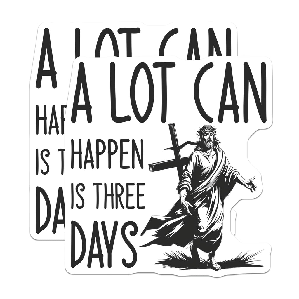 (2 Pack) Jesus Three Days Magnets - Resurrection Art - Religious Fridge Home Decor - 5" On Longest Side - Premium Magnet - for Cars, Refrigerators, Toolboxes, Lockers - Made in USA - MAG16833