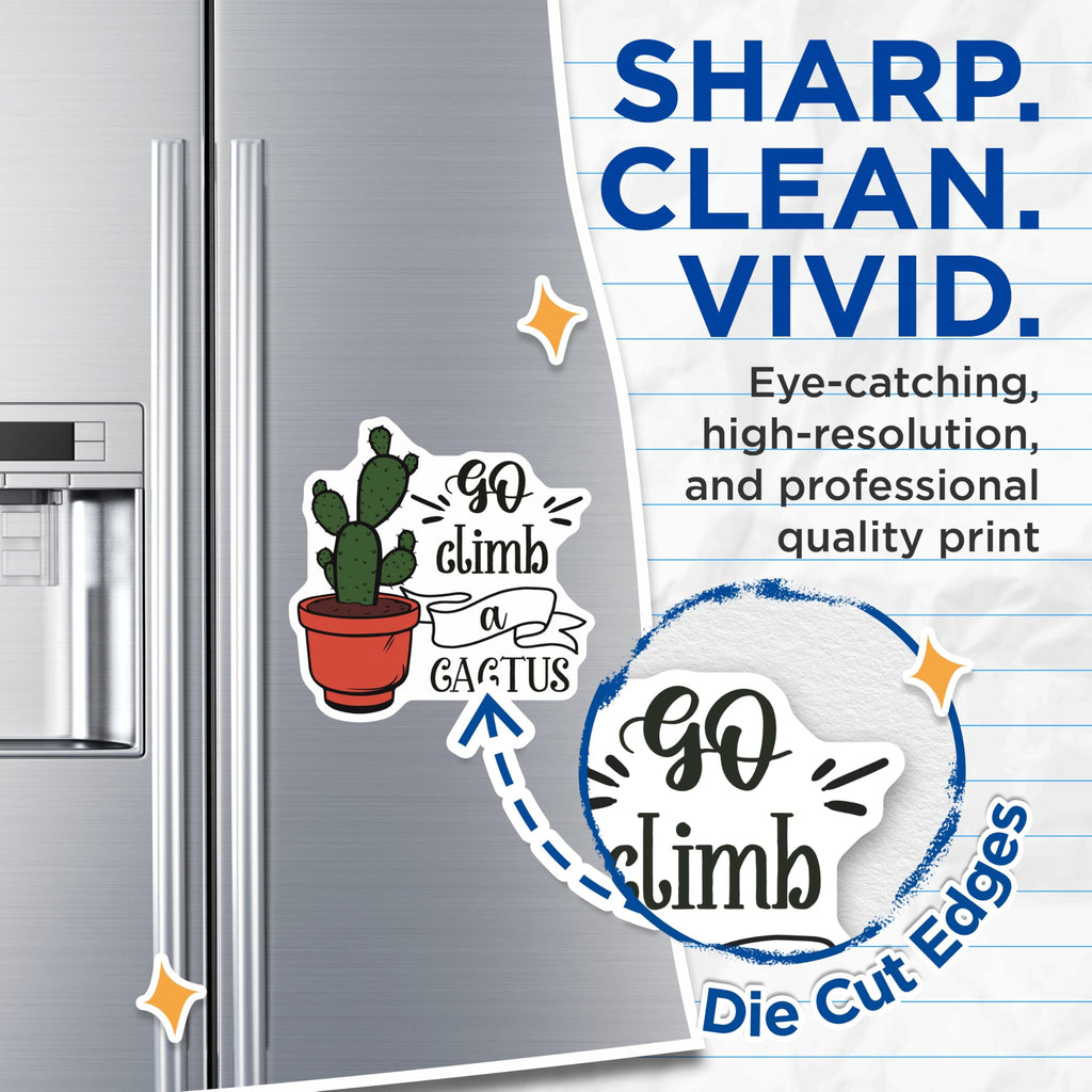 (2 Pack) Cactus Magnets - Funny Saying Fridge Magnets - Plant Lover Magnet - 5" On Longest Side - Premium Magnet - for Cars, Refrigerators, Toolboxes, Lockers - Made in USA - MAG17363