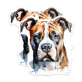 (2 Pack) Boxer Dog Watercolor Magnets - Unique Pet Art Magnet - Dog Mom Dad Fridge Decor - Animal Lover Kitchen - 5 Inches On Longest Side - Thick Durable Magnet - Made in USA - MAG28727