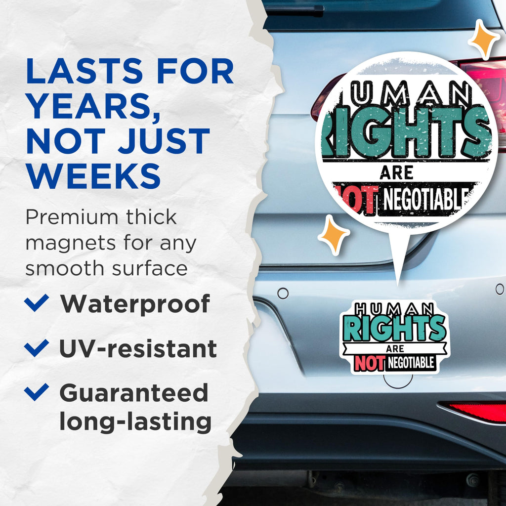 (2 Pack) Human Rights Magnets - Social Justice - Equality Matters - 5" On Longest Side - Premium Magnet - for Cars, Refrigerators, Toolboxes, Lockers - Made in USA - MAG15031