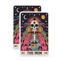 (2 Pack) Mom Skeleton Magnets - Dia de Los Muertos Art - Coffee Lover Tarot Card Aesthetic - Spooky Celestial Decor - 5 Inches On Longest Side - Thick Durable Magnet - Made in USA - MAG22203