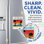 (2 Pack) That's What I Do Magnets - I Go Fishing - I Drink Beer - Funny Quote Magnets - Retro Style Magnets - 5" On Longest Side - for Cars, Fridges, Toolboxes - Made in USA - MAG4439