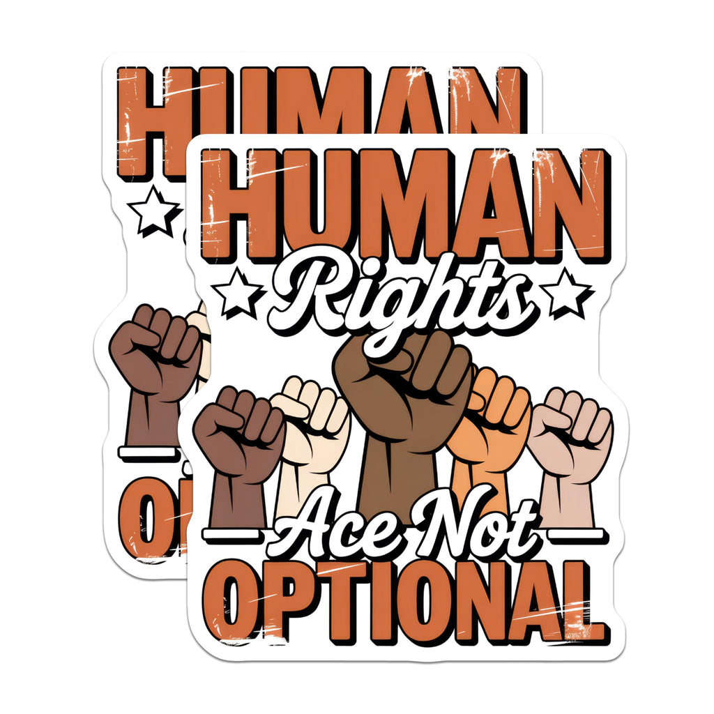 (2 Pack) Human Rights Magnets - Social Justice Art - Equality Advocacy Decor - 5" On Longest Side - Premium Magnet - for Cars, Refrigerators, Toolboxes, Lockers - Made in USA - MAG15853