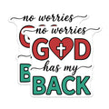 (2 Pack) No Worries God Stickers - Faith Based Decals - Christian Stickers - 5" On Longest Side - Sticks to Smooth Flat Surfaces - Made in USA - BMCS15765