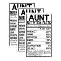(3 Pack) Aunt Nutrition Facts Decals - Awesome Aunt - Fun Laptop Decals - 3 Inches On Longest Side - Easy Peel & Apply - Made in USA - 3MCS2589