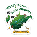 (2 Pack) West Virginia Magnets - WV Map - State Souvenir Refrigerator Magnets - 5" On Longest Side - Premium Magnet - for Cars, Refrigerators, Toolboxes, Lockers - Made in USA - MAG14115