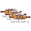 (3 Pack) Just Roll with It Decals - Baking Lover Decal - Baker Humor Gift - 3 Inches On Longest Side - Easy Peel & Apply - Made in USA - 3MCS1774