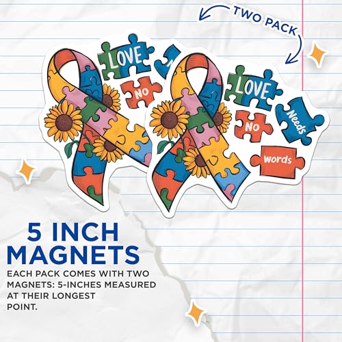 (2 Pack) 5" On Longest Side Magnet - Sticks to Smooth Flat Surfaces - Made in USA - MAG10219