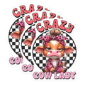 (3 Pack) Crazy Cow Lady Decals - Funny Animal Decals - Laptop Decal - 3 Inches On Longest Side - Easy Peel & Apply - Made in USA - 3MCS2555