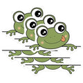 (3 Pack) Frog Decals - Cute Animal - Laptop Sticker- 3 Inches On Longest Side - Easy Peel & Apply - Made in USA - 3MCS5406
