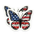 (2 Pack) American Flag Butterfly Magnets - Patriotic Monarch Decor - Freedom Symbol Car Fridge Locker Emblem for Veterans - 5 Inches On Longest Side - Thick Durable Magnet - Made in USA - MAG39919