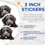 (3 Pack) Puppy Dog Decals - Cute Dog - Laptop Decal - 3 Inches On Longest Side - Easy Peel & Apply - Made in USA - 3MCS8648