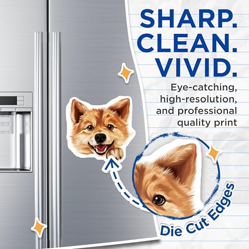 (2 Pack) Animal Lover Fridge Decor Magnet - 5" On Longest Side - Sticks to Smooth Flat Surfaces - Made in USA - MAG10163