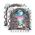 (2 Pack) Bookworm Magnets - Bookshelf Decor - Literary Magnets - Reading Enthusiast - Book Lover Library - 5" On Longest Side - for Cars, Fridges, Toolboxes - Made in USA - MAG7082