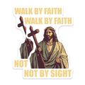 (2 Pack) Christian Faith Magnets - Jesus Christ Art - Religious Quote Decor - 5 Inches On Longest Side - Thick Durable Magnet - Made in USA - MAG27193