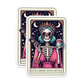 (2 Pack) Kinda Broke Kinda Bougie Stickers - Funny Skeleton Stickers - Birthday Sticker for Friends - 5" On Longest Side - Sticks to Smooth Flat Surfaces - Made in USA - BMCS5128