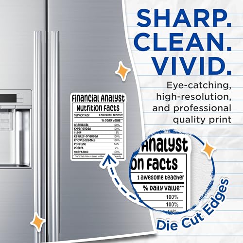 (2 Pack) Ficial Analyst Nutrition Facts Magnets Magnets - Office Decor - Funny Work Quotes - 5" On Longest Side - Made in USA - Sticks to Refrigerators & Metal Surfaces - MAG8801