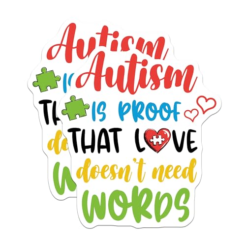 (2 Pack) Autism Awareness Magnets Magnets - 5" On Longest Side - Made in USA - Sticks to Refrigerators & Metal Surfaces - MAG8433
