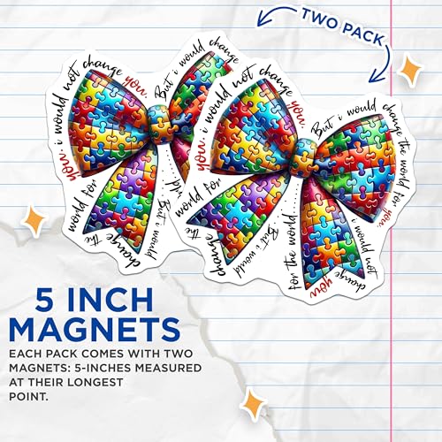 (2 Pack) Inspirational Quote Magnet - 5" On Longest Side - Sticks to Smooth Flat Surfaces - Made in USA - MAG9410