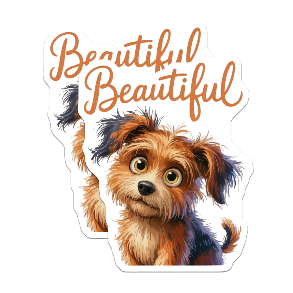 (2 Pack) Beautiful Dog Magnets - Cute Shaggy Puppy Refrigerator Decor - Animal Lover Pet Owner Accessories - 5 Inches On Longest Side - Thick Durable Magnet - Made in USA - MAG36316