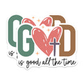 (2 Pack) God is Good All The Time Magnets - Christian Faith Decor - Inspirational Refrigerator - 5 Inches On Longest Side - Thick Durable Magnet - Made in USA - MAG29330