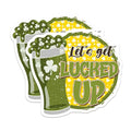 (2 Pack) Shamrock Beer Stickers - 5" On Longest Side - Sticks to Smooth Flat Surfaces - Made in USA - BMCS8397 - BMCS8397