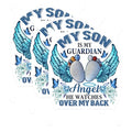 (3 Pack) My Son Guardian Angel Decals - Memorial Decals - Remembrance Loss of Son Decal - 3 Inches On Longest Side - Easy Peel & Apply - Made in USA - 3MCS4892