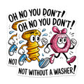(2 Pack) Screw Washer Magnets - Funny Cartoon Magnets - Humor Tool Magnets - 5" On Longest Side - Premium Magnet - for Cars, Refrigerators, Toolboxes, Lockers - Made in USA - MAG14711