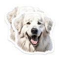(2 Pack) Great Pyrenees Dog Magnets - Happy White Dog Art - Pet Lover Fridge Decor Dog Owner - 5 Inches On Longest Side - Thick Durable Magnet - Made in USA - MAG28984