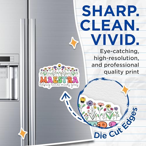 (2 Pack) Maestra Magnets Magnets - Helping Little Minds Grow - 5" On Longest Side - Made in USA - Sticks to Refrigerators & Metal Surfaces - MAG9113