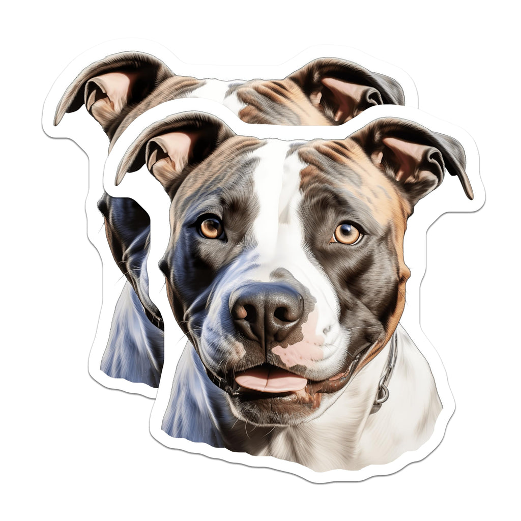 (2 Pack) American Staffy Magnets - Pitbull Dog Decor - Realistic Staffy Art - Dog Mom Accessories - Pet Parent Home Decor - 5 Inches On Longest Side - Thick Durable Magnet - Made in USA - MAG25776