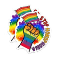 (2 Pack) Stop Homophobia Magnets Magnets - LGBTQ Pride - Equality Support - 5" On Longest Side - Made in USA - Sticks to Refrigerators & Metal Surfaces - MAG9189