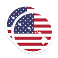 (2 Pack) American Flag Magnets - Alaska Hawaii Outline - Patriotic Display Decor - 5 Inches On Longest Side - Thick Durable Magnet - Made in USA - MAG19494