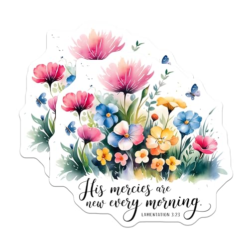 (2 Pack) Inspirational Floral Magnets - Motivational Quote - Daily Reminder Magnets - Flower Magnets - Uplifting Magnets - 5" On Longest Side - for Cars, Fridges, Toolboxes - Made in USA - MAG4115