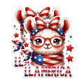 (2 Pack) Llama America Stickers - Patriotic Llama Stickers - Cute Llama Art Stickers - 5" On Longest Side - Sticks to Any Smooth Flat Surface - Made in USA - BMCS2720