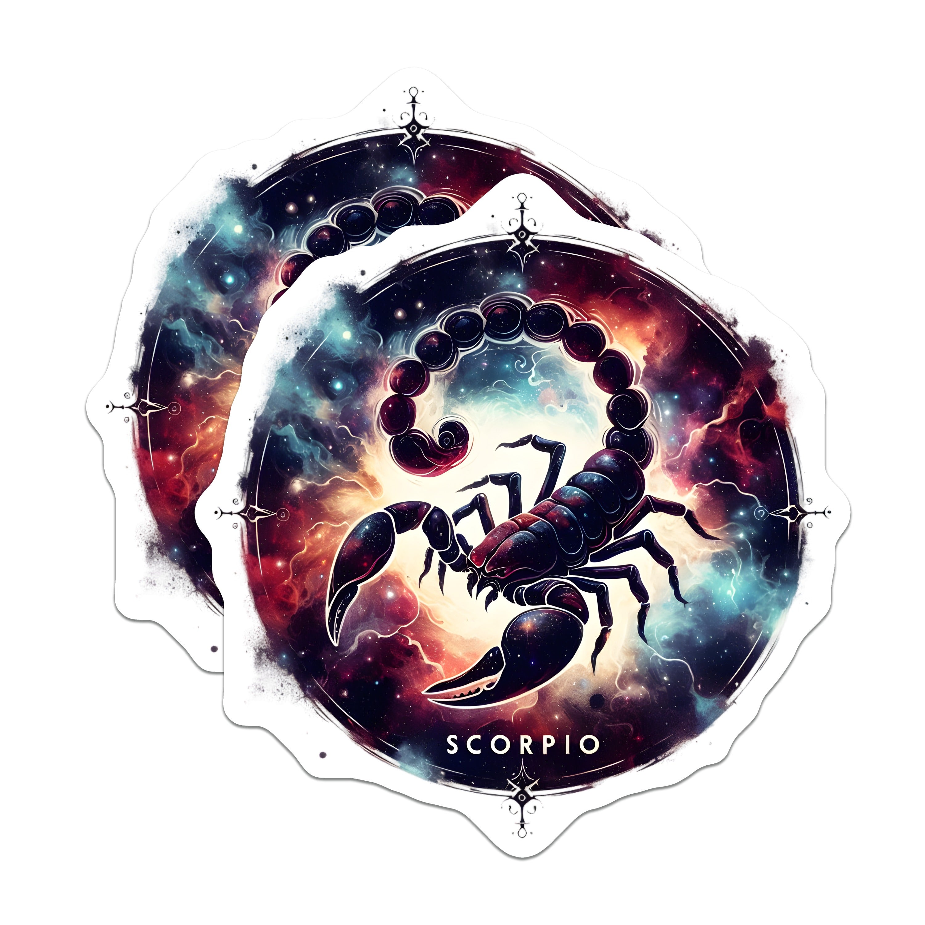 (2 Pack) Scorpio Zodiac Magnets - Horoscope Astrology Decor - Mystical Star Sign Art for Refrigerator - 5 Inches On Longest Side - Thick Durable Magnet - Made in USA - MAG38407