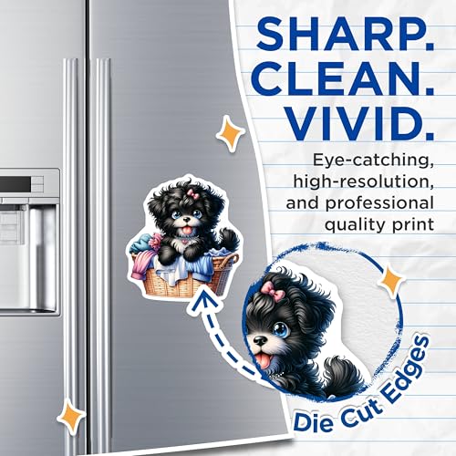 (2 Pack) Animal-Themed Home Decor Magnet - 5" On Longest Side - Sticks to Smooth Flat Surfaces - Made in USA - MAG9413
