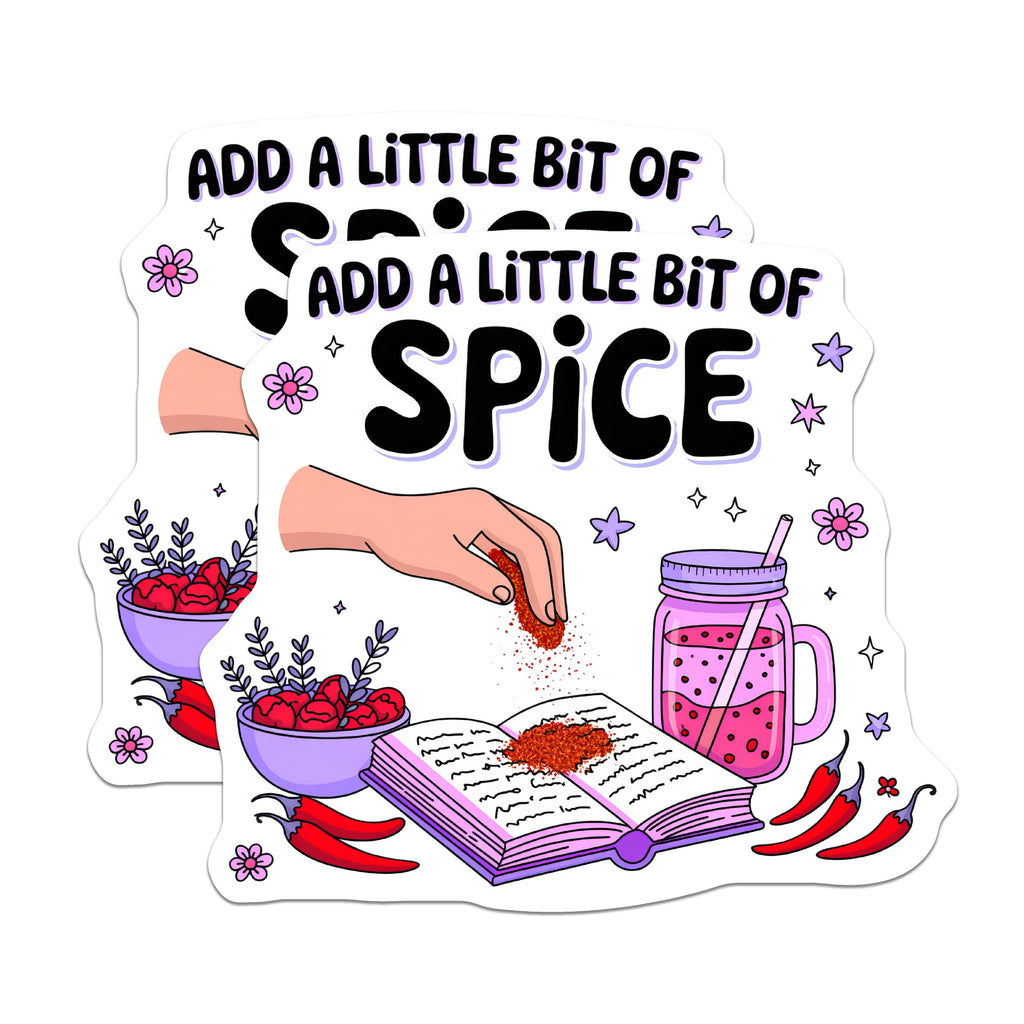 (2 Pack) Add A Little Bit of Spice Magnets - Kitchen Decor - Cooking Humor - Foodie Refrigerator Accent - 5 Inches On Longest Side - Thick Durable Magnet - Made in USA - MAG39717