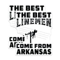 (2 Pack) Lineman Magnets - Arkansas Utility Worker - Electrician Power Pole Design - 5 Inches On Longest Side - Thick Durable Magnet - Made in USA - MAG20435