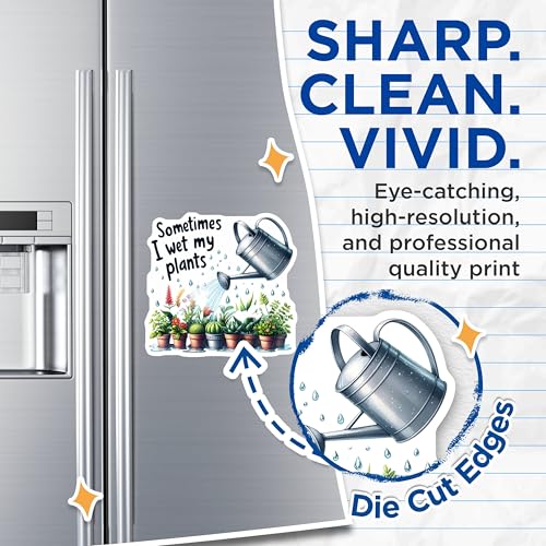 (2 Pack) Plant Lover Magnets Magnets - Funny Plant Decor - Attractive Plant Accessories - 5" On Longest Side - Made in USA - Sticks to Refrigerators & Metal Surfaces - MAG8804