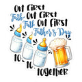 (3 Pack) First Fathers Day Decals - New Dad - Beer Mug and Baby Bottle Decals - 3 Inches On Longest Side - Easy Peel & Apply - Made in USA - 3MCS6261