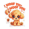 (2 Packs) I Woof You Toy Poodle Stickers - Toy Poodle Dog Breed Decals - 5 Inches On Longest Side - Premium Vinyl Decal - Sticks to Any Smooth Flat Surface - Made in USA - BMCS2375