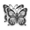 (2 Pack) Mandala Butterfly Magnets - Boho Kitchen Decor - Spiritual Art Accent - Nature Inspired Refrigerator - 5 Inches On Longest Side - Thick Durable Magnet - Made in USA - MAG37185