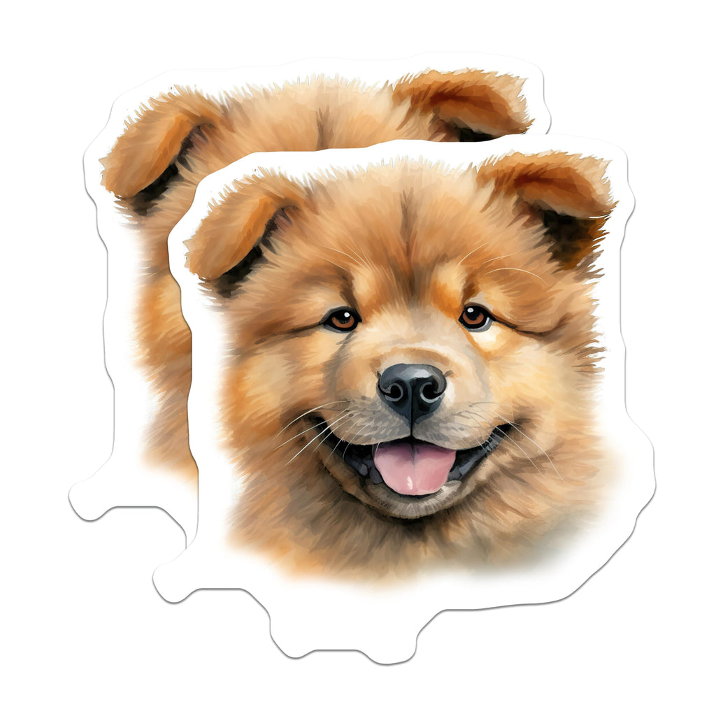 (2 Pack) Chow Chow Puppy Magnets - Adorable Fluffy Dog - Cute Pet Lover Decor - 5 Inches On Longest Side - Thick Durable Magnet - Made in USA - MAG23424