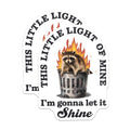 (2 Pack) Raccoon Trash Fire Magnets - This Little Light of Mine - Funny Meme Refrigerator Decor - 5 Inches On Longest Side - Thick Durable Magnet - Made in USA - MAG20799