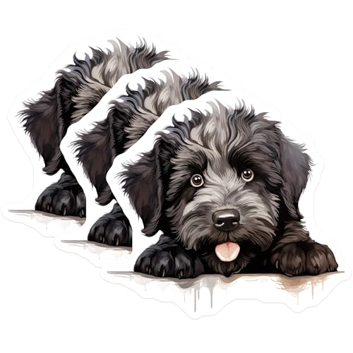 (3 Pack) Puppy Dog Decals - Cute Dog - Laptop Decal - 3 Inches On Longest Side - Easy Peel & Apply - Made in USA - 3MCS8648