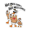 (2 Pack) Hot Mess Express Magnets - Funny Mom Life Humor - Duck Mama Present - Refrigerator Decor - 5 Inches On Longest Side - Thick Durable Magnet - Made in USA - MAG36033