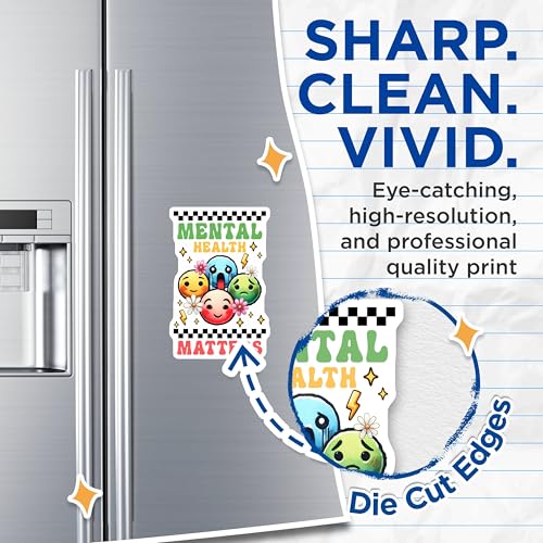 (2 Pack) Mental Health Matters Magnets - 5" On Longest Side - for Cars, Fridges, Toolboxes - Made in USA - MAG8237